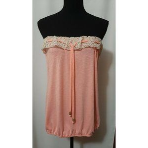 maurices Strapless Bright Peach Size M Women's Dress